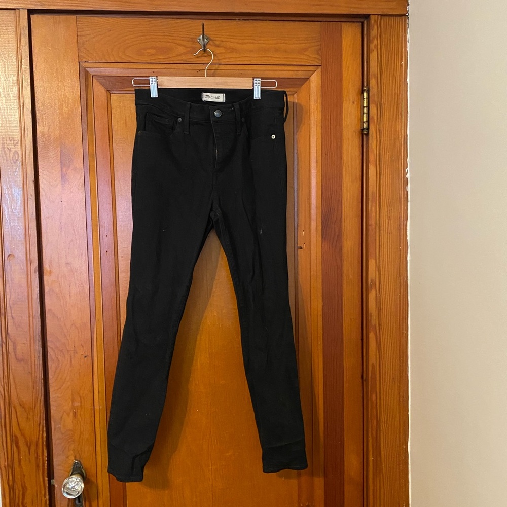 Madewell 9” High-Rise Black Skinny Jeans